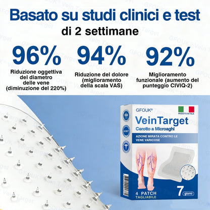 🇮🇹👨‍⚕️✅✅GFOUK® VeinTarget Cerotto a Microaghi⚡Sollievo Immediato, Risultati a Lungo Termine