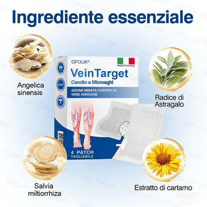 🇮🇹👨‍⚕️✅✅GFOUK® VeinTarget Cerotto a Microaghi⚡Sollievo Immediato, Risultati a Lungo Termine