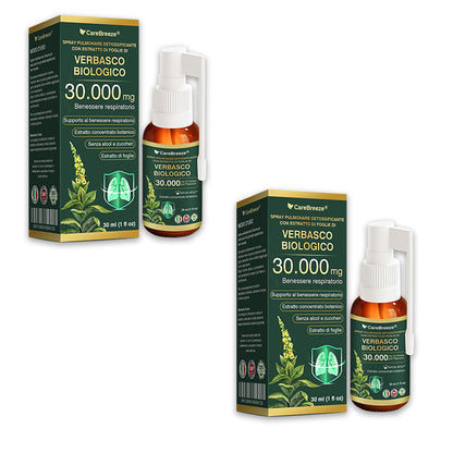 ✅Negozio Ufficiale: CareBreeze® Spray Pulmonare Detossificante con Estratto di Foglie di Verbasco Biologico（👨‍⚕️Agisce direttamente su BPCO, asma, bronchite cronica (CB), infezioni respiratorie, cancro ai polmoni, sinusite e altre condizioni）