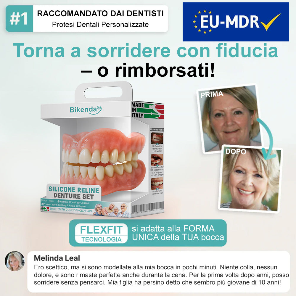 🦷𝗕𝗶𝗸𝗲𝗻𝗱𝗮® 🦷 𝗦𝗲𝘁 𝗔𝘃𝗮𝗻𝘇𝗮𝘁𝗼 𝗱𝗶 𝗣𝗿𝗼𝘁𝗲𝘀𝗶 𝗣𝗲𝗿𝘀𝗼𝗻𝗮𝗹𝗶𝘇𝘇𝗮𝘁𝗲 𝗖𝗼𝗺𝗽𝗹𝗲𝘁𝗲 (✅ Protesi con comfort clinicamente comprovato — Fidate da oltre 8.000 utenti italiani per un comfort tutto il giorno.)