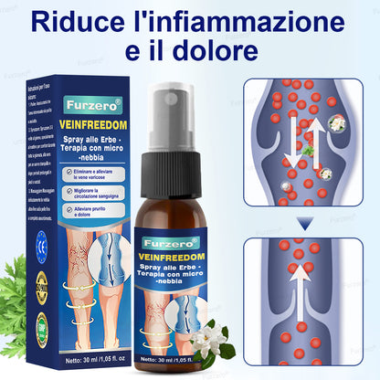 Certificato AIFA✅Prodotto e spedito dall'Italia🌿Furzero® VeinFreedom Spray alle Erbe - Terapia con micro-nebbia